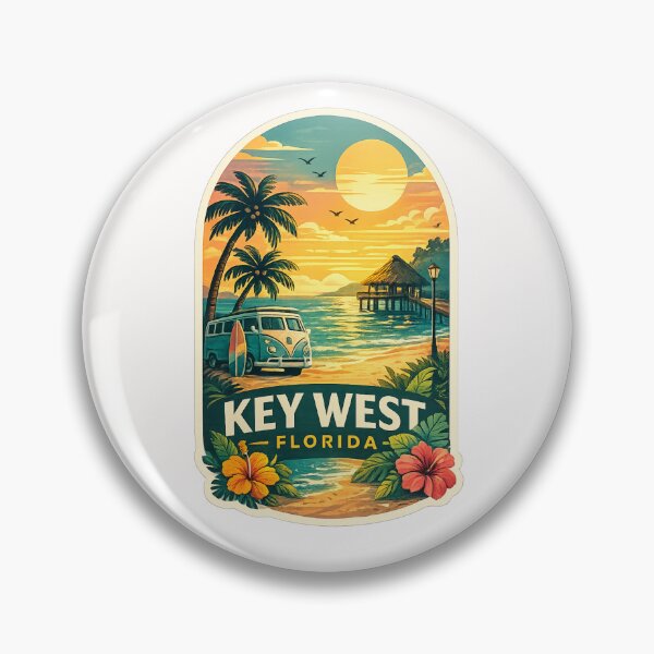Item preview, Key West Florida Sunset Beach Van Palm Trees designed and sold by Places On Earth.