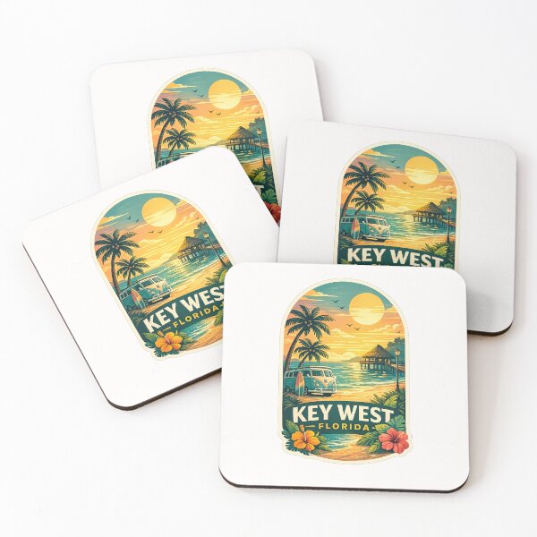 Item preview, Key West Florida Sunset Beach Van Palm Trees designed and sold by Places On Earth.