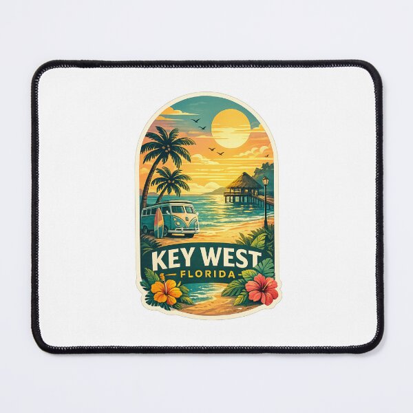 Item preview, Key West Florida Sunset Beach Van Palm Trees designed and sold by Places On Earth.