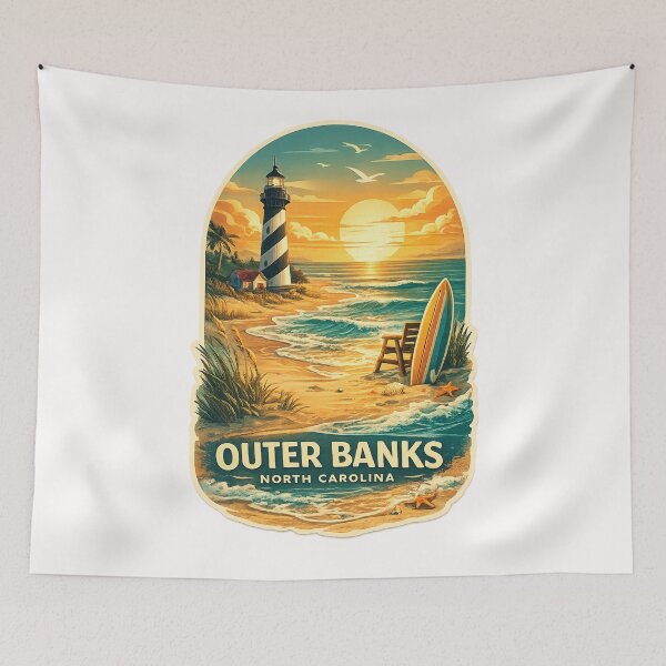 Item preview, Outer Banks North Carolina Lighthouse Coastal Sunset designed and sold by Places On Earth.