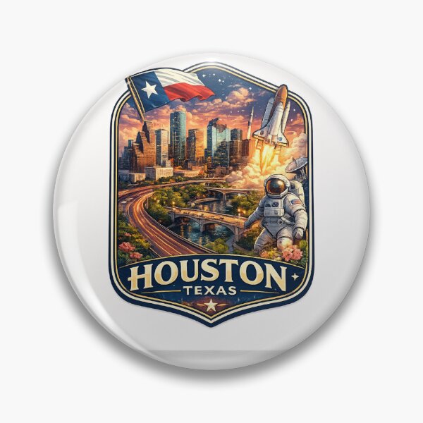 Item preview, Houston Texas Skyline NASA Space Shuttle designed and sold by Places On Earth.