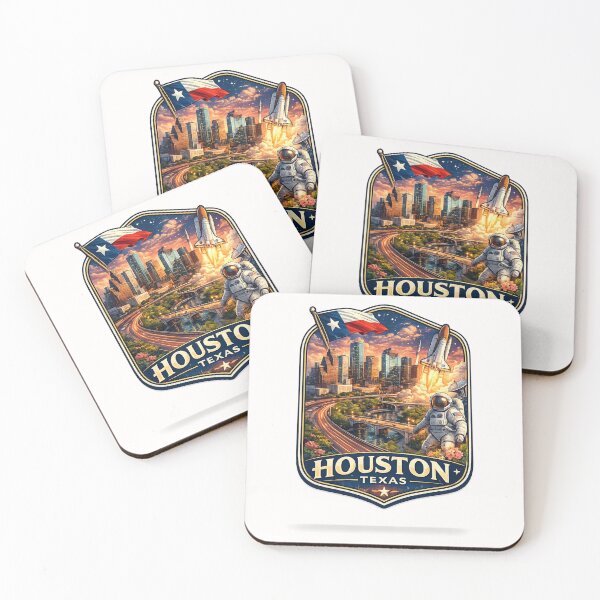 Item preview, Houston Texas Skyline NASA Space Shuttle designed and sold by Places On Earth.