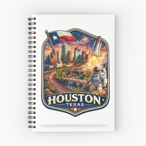 Item preview, Houston Texas Skyline NASA Space Shuttle designed and sold by Places On Earth.