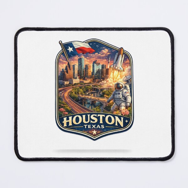 Item preview, Houston Texas Skyline NASA Space Shuttle designed and sold by Places On Earth.