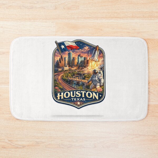 Item preview, Houston Texas Skyline NASA Space Shuttle designed and sold by Places On Earth.