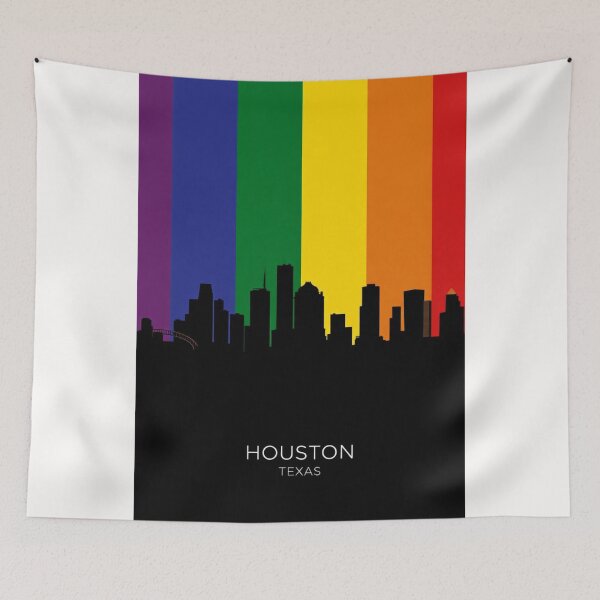 Item preview, Houston Texas Rainbow Skyline Pride designed and sold by Places On Earth.