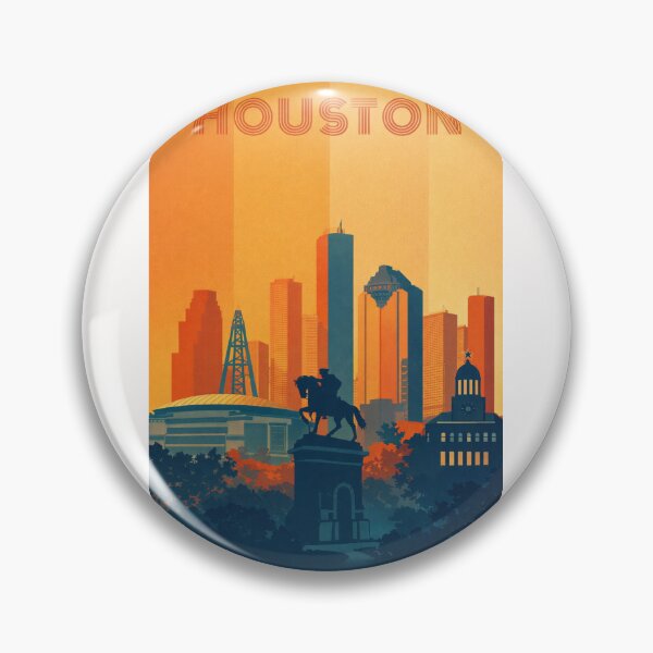 Item preview, Houston Texas Retro Skyline Sam Houston Monument designed and sold by Places On Earth.
