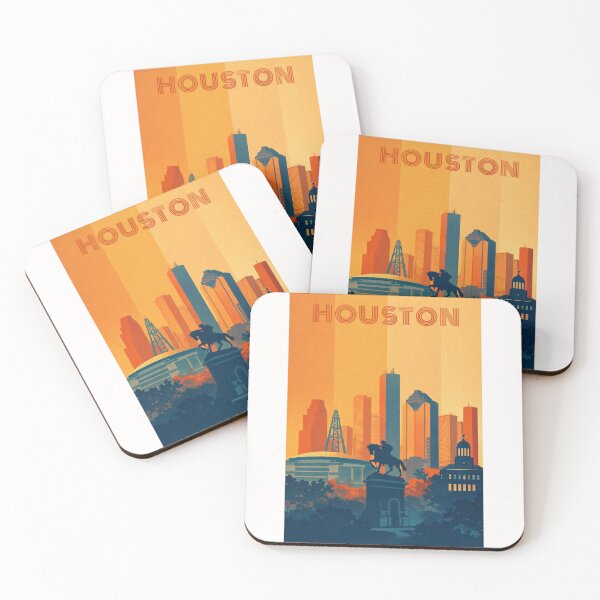 Item preview, Houston Texas Retro Skyline Sam Houston Monument designed and sold by Places On Earth.