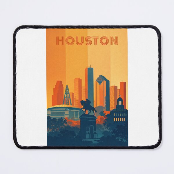 Item preview, Houston Texas Retro Skyline Sam Houston Monument designed and sold by Places On Earth.