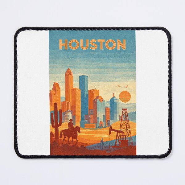 Item preview, Houston Texas Western Oilfield Skyline designed and sold by Places On Earth.