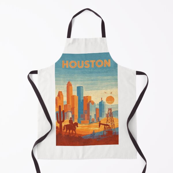 Item preview, Houston Texas Western Oilfield Skyline designed and sold by Places On Earth.