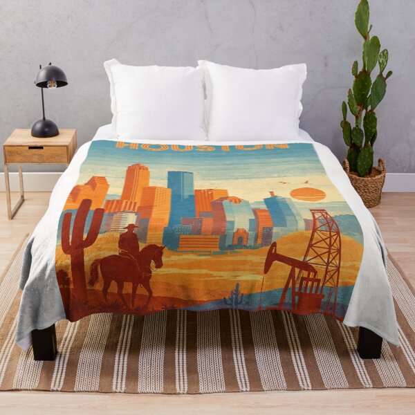 Item preview, Houston Texas Western Oilfield Skyline designed and sold by Places On Earth.