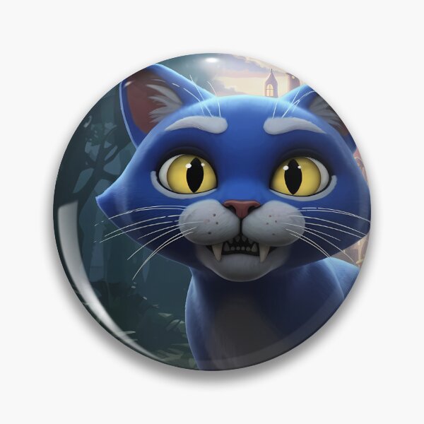 Item preview, Blue Cartoon Cat in Fantasy Setting designed and sold by Bensoncreatives.