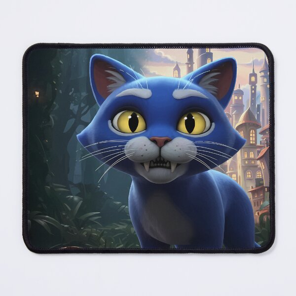 Item preview, Blue Cartoon Cat in Fantasy Setting designed and sold by Bensoncreatives.
