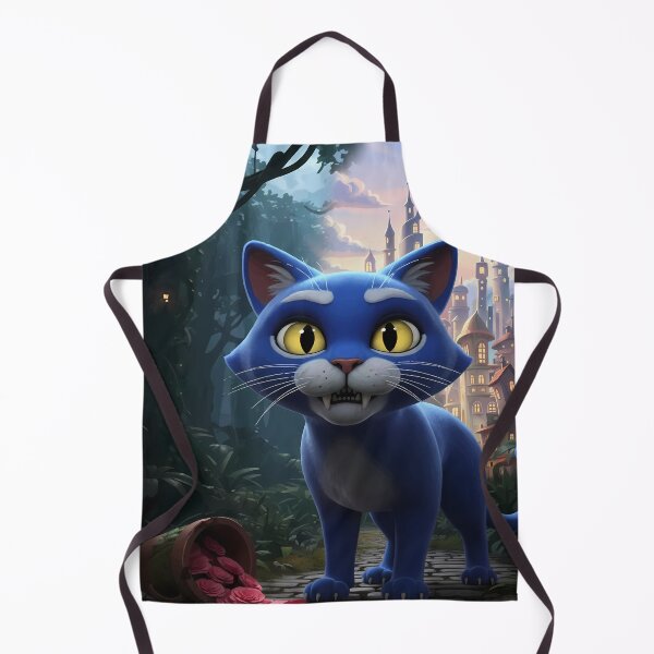 Item preview, Blue Cartoon Cat in Fantasy Setting designed and sold by Bensoncreatives.