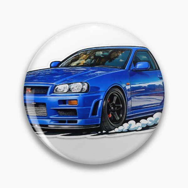Artikelvorschau, Nissan R34 GTR Cartoon-Aufkleber entworfen und verkauft von car stickers.