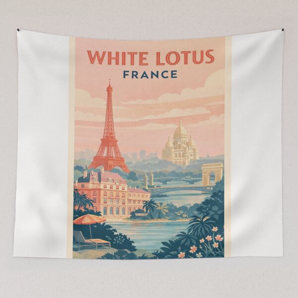 Item preview, White Lotus France Fictional Hotel Riviera Sunset designed and sold by Places On Earth.