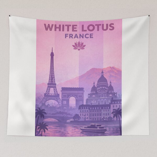 Item preview, White Lotus France Paris Riviera Sunset Travel  designed and sold by Places On Earth.