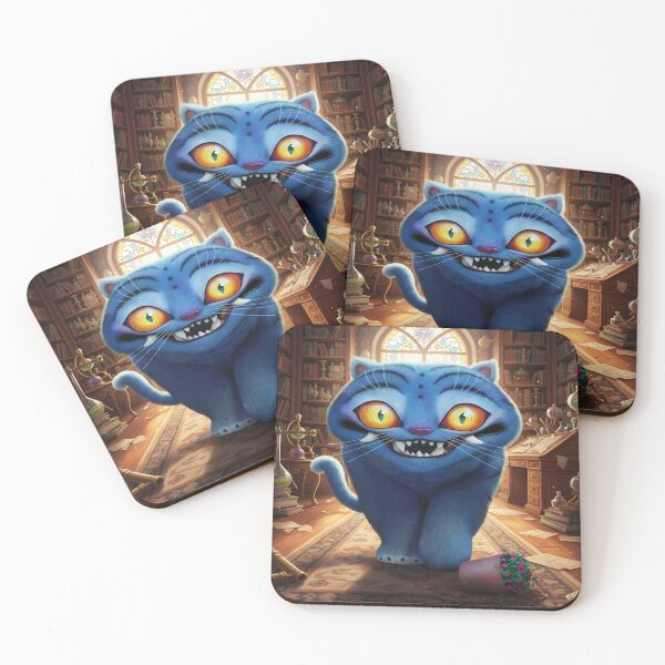 Item preview, Blue Cat in Library designed and sold by Bensoncreatives.
