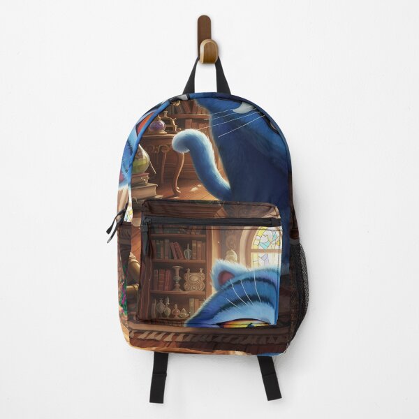 Item preview, Blue Cat in Library designed and sold by Bensoncreatives.