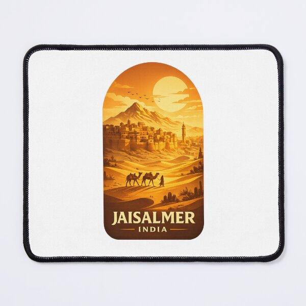 Item preview, Jaisalmer India Thar Desert Camel Caravan Sunset designed and sold by Places On Earth.
