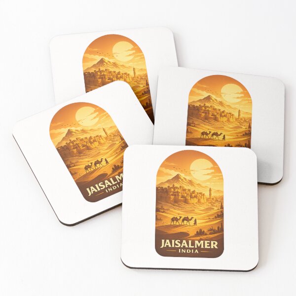Item preview, Jaisalmer India Thar Desert Camel Caravan Sunset designed and sold by Places On Earth.