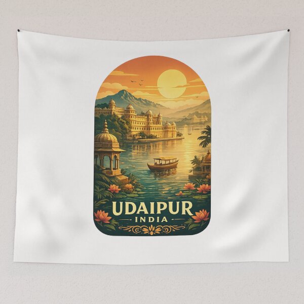 Item preview, Udaipur India Lake Pichola City Palace Sunset designed and sold by Places On Earth.