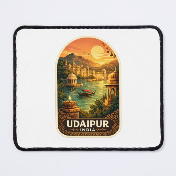 Item preview, Udaipur India Lake Palace Aravalli Sunset designed and sold by Places On Earth.