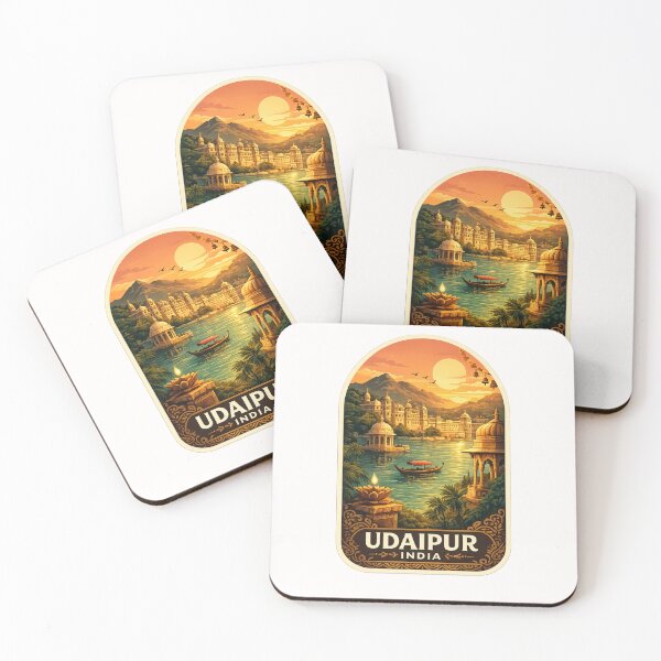 Item preview, Udaipur India Lake Palace Aravalli Sunset designed and sold by Places On Earth.