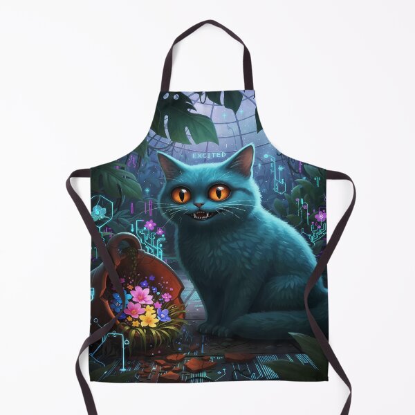 Item preview, Excited Blue Cat in Digital Garden designed and sold by Bensoncreatives.