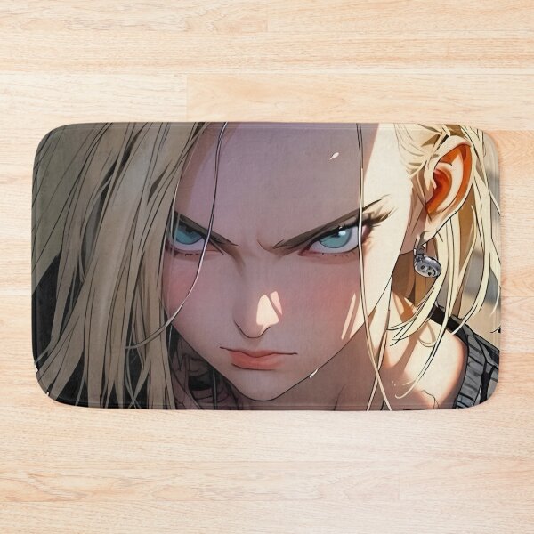 Item preview, Fierce Blonde Anime Girl with Tattoos – Urban Streetwear Aesthetic Art designed and sold by Dyan4.