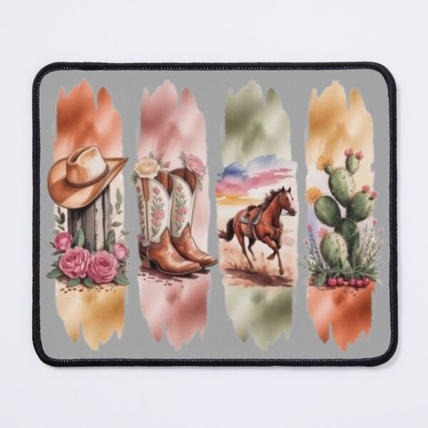 Item preview, Western Cowgirl Watercolor Set – Boots, Hat, Horse & Cactus Rustic Desert Aesthetic designed and sold by Bizertart.