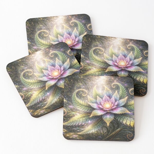 Item preview, Enchanted Fern Flower – Fractal Fantasy Botanical in Glowing Forest designed and sold by SpicyWind.