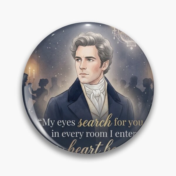 Item preview, My Eyes Search for You in Every Room – Benedict Bridgerton Romantic Quote designed and sold by Fandom Universe.