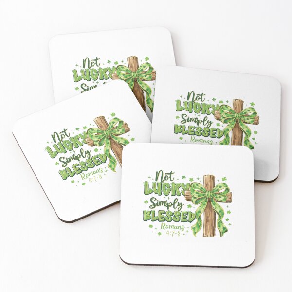 Item preview, Not Lucky Simply Blessed Romans 4:7-8 Christian St Patrick’s Day designed and sold by kiralynstration.