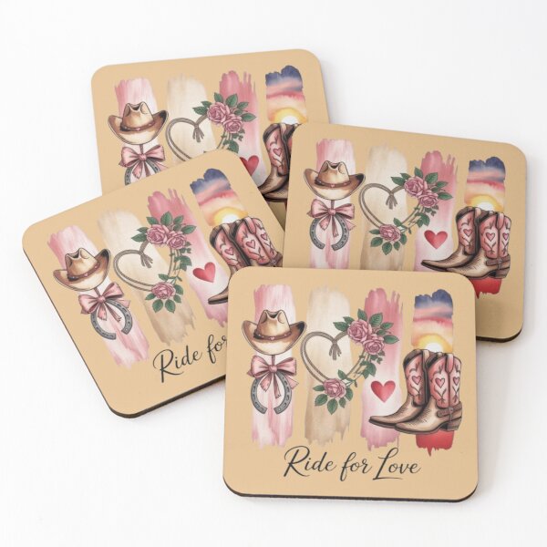 Item preview, Western Cowgirl RIDE FOR LOVE – Boots, Hat, Horse & Cactus Rustic Desert Aesthetic designed and sold by Bizertart.