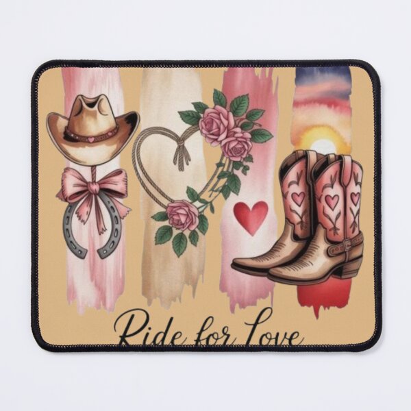 Item preview, Western Cowgirl RIDE FOR LOVE – Boots, Hat, Horse & Cactus Rustic Desert Aesthetic designed and sold by Bizertart.