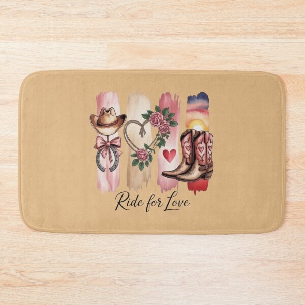 Item preview, Western Cowgirl RIDE FOR LOVE – Boots, Hat, Horse & Cactus Rustic Desert Aesthetic designed and sold by Bizertart.