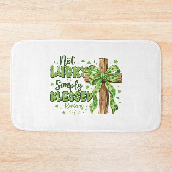 Item preview, Not Lucky Simply Blessed Romans 4:7-8 Christian St Patrick’s Day designed and sold by kiralynstration.
