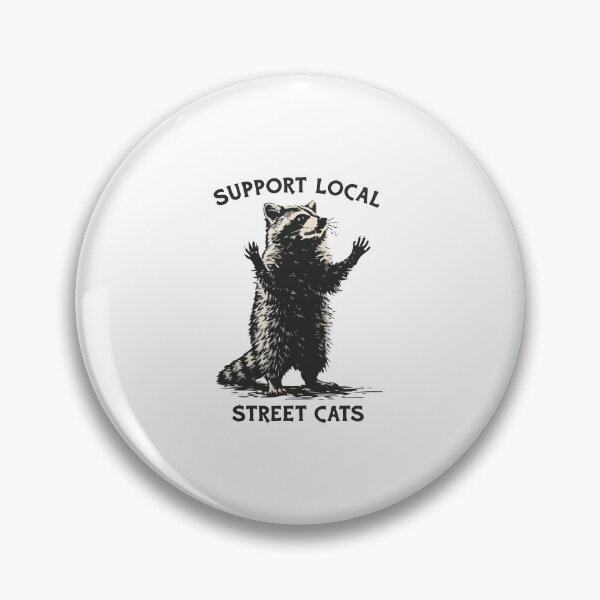 Item preview, Funny Street Cat Vintage Support Local Street Cats Raccoon designed and sold by kiralynstration.