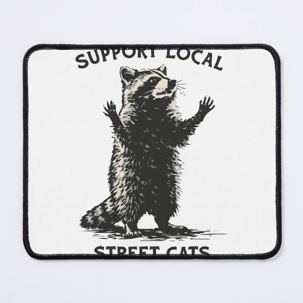 Item preview, Funny Street Cat Vintage Support Local Street Cats Raccoon designed and sold by kiralynstration.