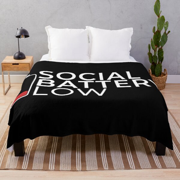 Item preview, Social Battery Low Shirt – Introvert Minimal Aesthetic T-Shirt designed and sold by PixelPlush.