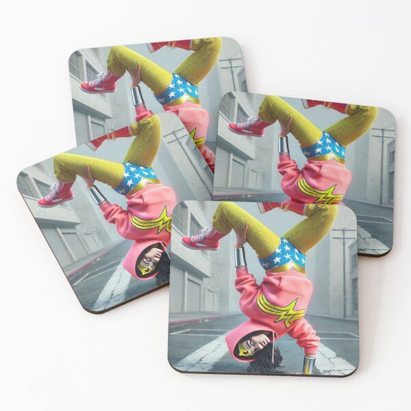 Item preview, “URBAN WONDER WHIRLWIND — The Sidewalk‑Smashing, Headstand‑Heroine of the Neon Blockbuster‑Verse” designed and sold by Print Fiction.