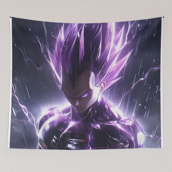 Item preview, Purple Lightning Warrior – Cosmic Anime Power Transformation Art designed and sold by Dyan4.
