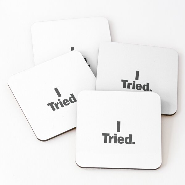 Item preview, I Tried – Minimal Sarcastic Funny Sticker designed and sold by Talkdesign.