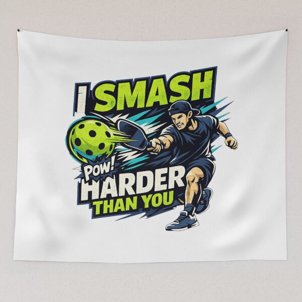 Item preview, Funny Pickleball Shirt Men – I Smash Harder Than You – Sarcastic Gift for Young Pickleball Players designed and sold by Pickleball-Gift.