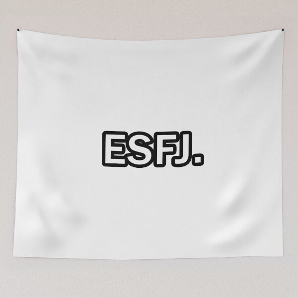 Item preview, ESFJ Text Stroke Black and White designed and sold by Redpillars-2D.