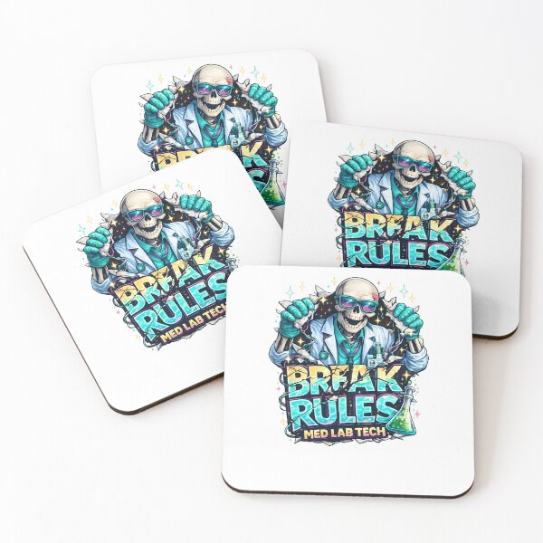 Item preview, Break Rules Med Lab Tech – Skeleton Medical Laboratory Scientist Neon Design designed and sold by ClinicalHubs.