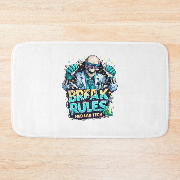 Item preview, Break Rules Med Lab Tech – Skeleton Medical Laboratory Scientist Neon Design designed and sold by ClinicalHubs.