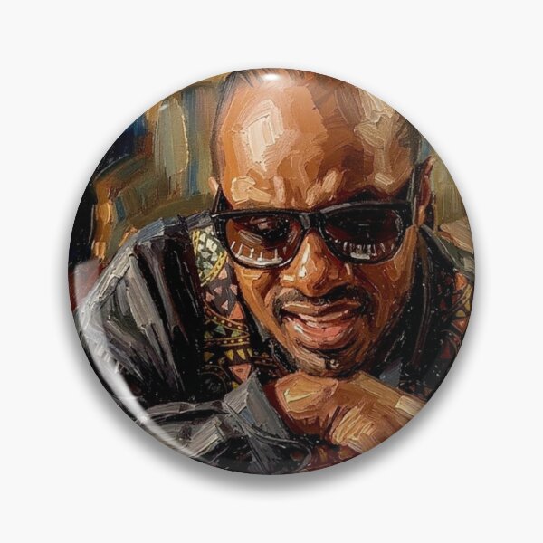Item preview, The Music Master: Stevie Wonder Soulful Piano Impasto Portrait designed and sold by Art's Diner.